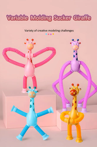 Telescopic Giraffe Suction Cup Toy,